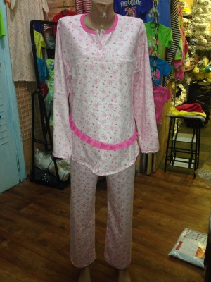 Пижама жен нач Лена размеры 46 по 54 размер соответствует госту 
модель 2015 года.